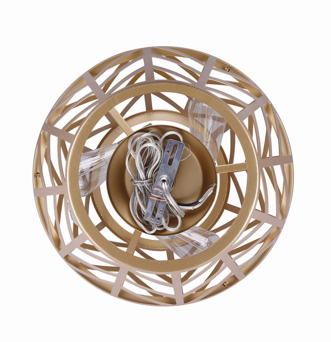 Canarm ICH635B03PGD17 Three Light Chandelier, Painted Gold