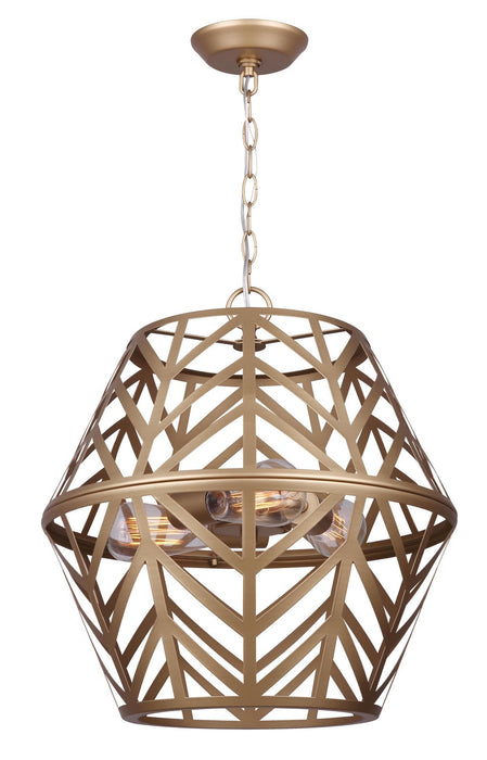 Canarm ICH635B03PGD17 Three Light Chandelier, Painted Gold
