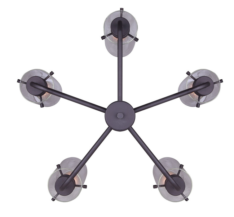 Canarm ICH679A05ORB Five Light Chandelier, Oil Rubbed Bronze