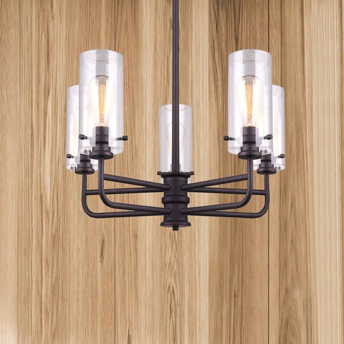 Canarm ICH679A05ORB Five Light Chandelier, Oil Rubbed Bronze