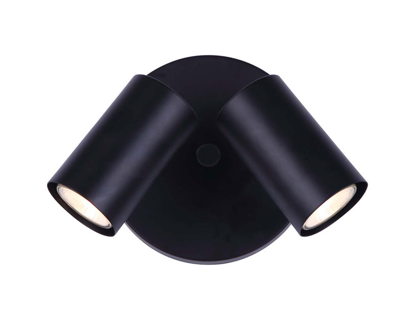 Canarm ICW1022A02BK10 Two Light Ceiling/Wall Mount, Black