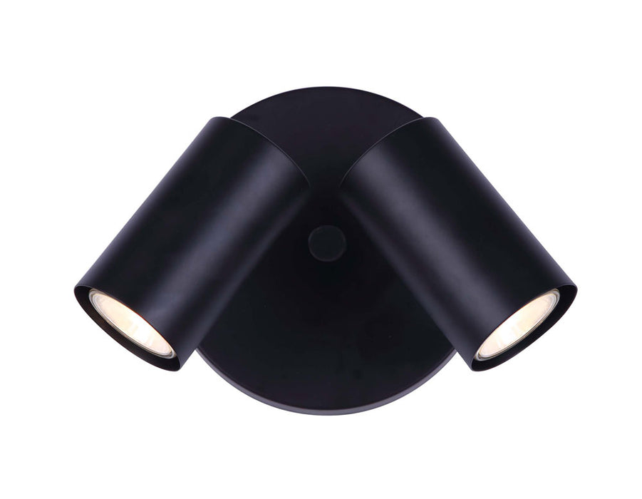 Canarm ICW1022A02BK10 Two Light Ceiling/Wall Mount, Black