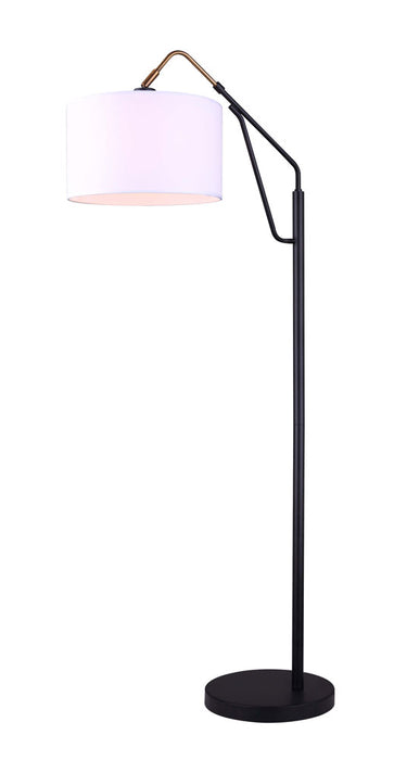 Canarm IFL1024A62BKG One Light Floor Lamp, Matte Black And Gold