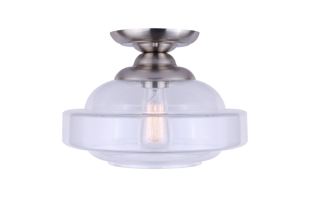 Canarm IFM459B13BN One Light Flush Mount, Brushed Nickel