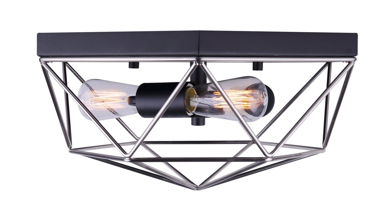 Canarm IFM676A15BKN Three Light Flush Mount, Metal