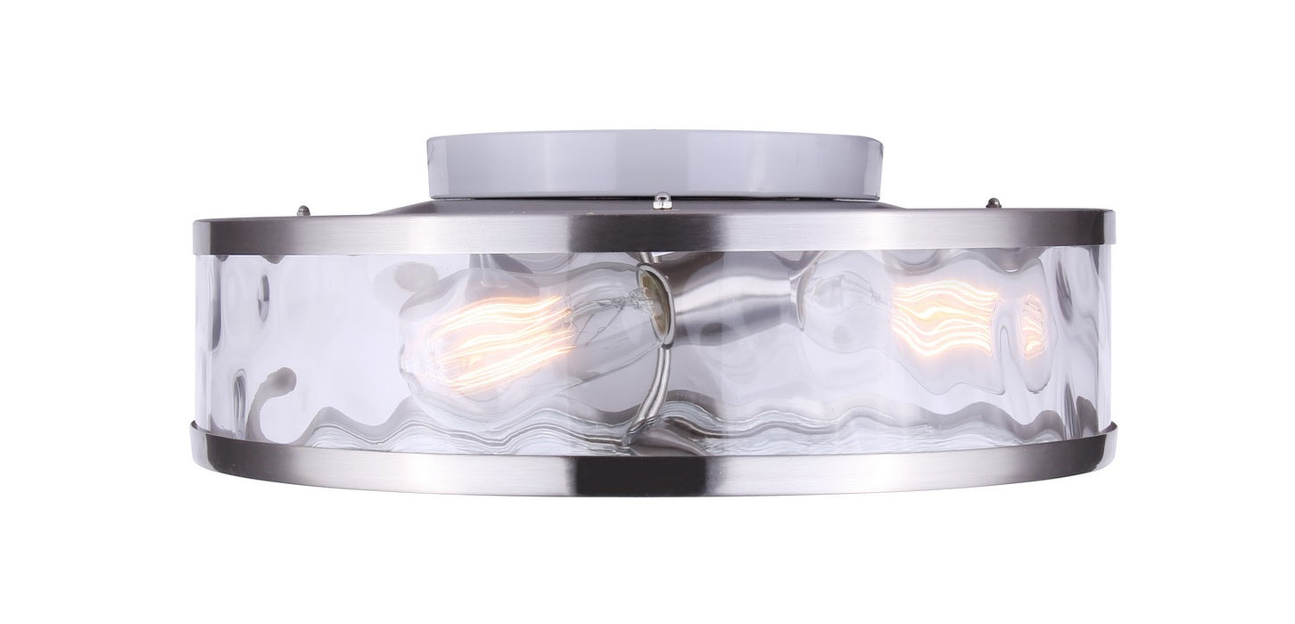 Canarm IFM677A15BN Three Light Flush Mount, Brushed Nickel