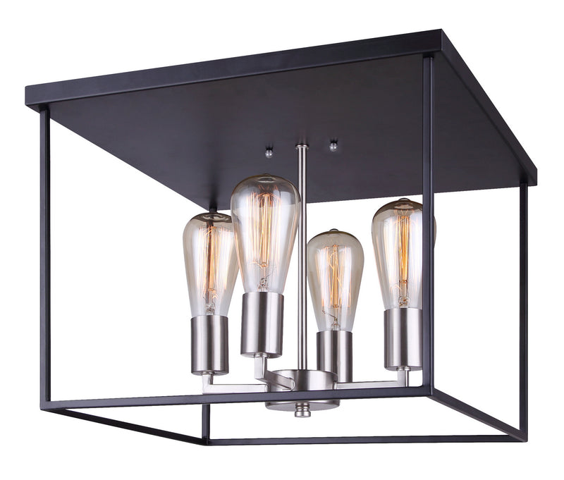 Canarm IFM701A16BKN Four Light Flush Mount, Metal
