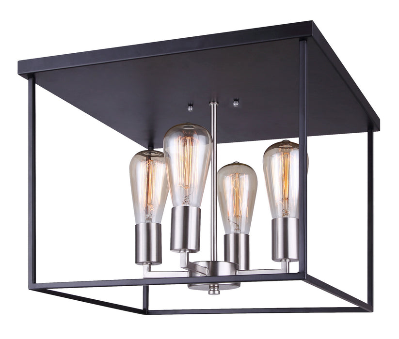 Canarm IFM701A16BKN Four Light Flush Mount, Metal