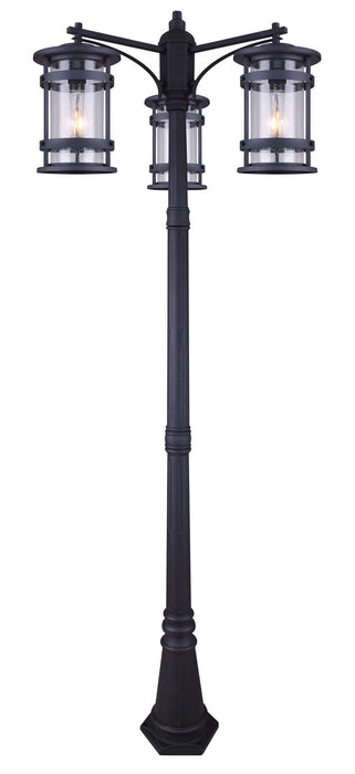 Canarm IOL344BK Three Light Outdoor Lantern, Metal