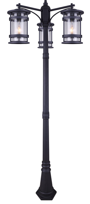 Canarm IOL344BK Three Light Outdoor Lantern, Metal