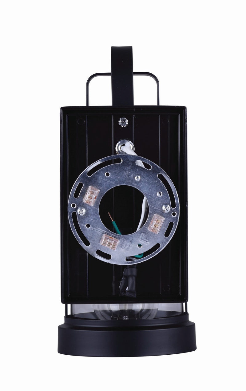 Canarm IOL457BKR One Light Outdoor Lantern, Matte Black And Rope
