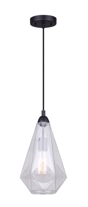 Canarm IPL1006A01BK One Light Pendant, Black