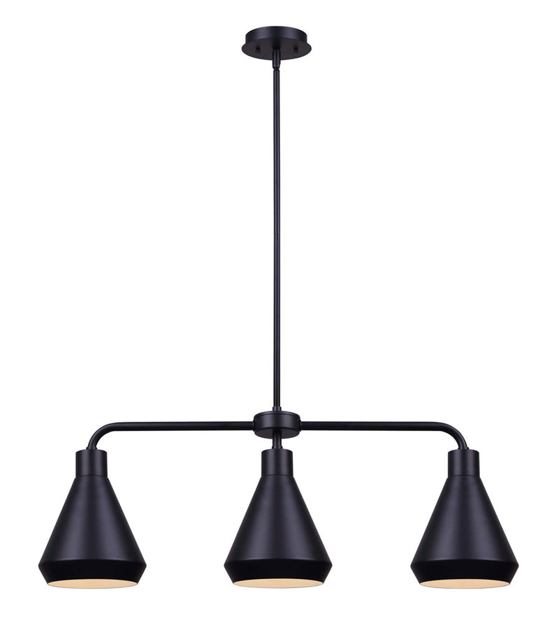 Canarm IPL1020A03BK Three Light Pendant, Black