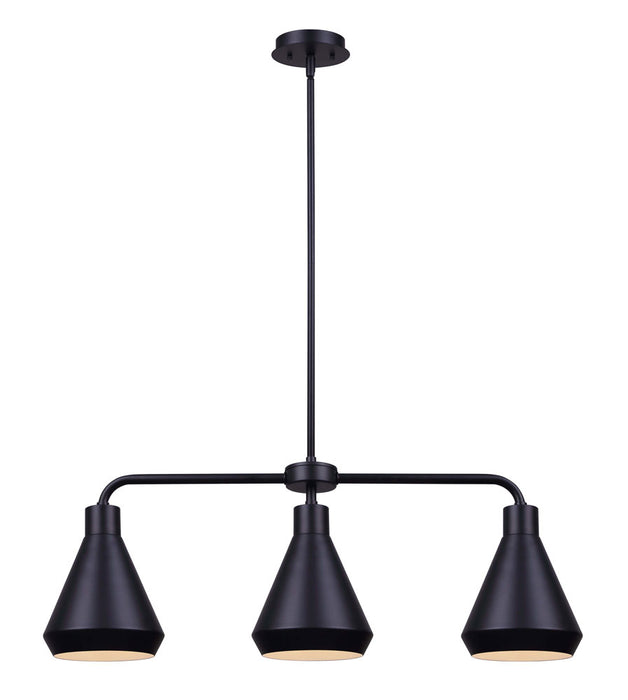 Canarm IPL1020A03BK Three Light Pendant, Black