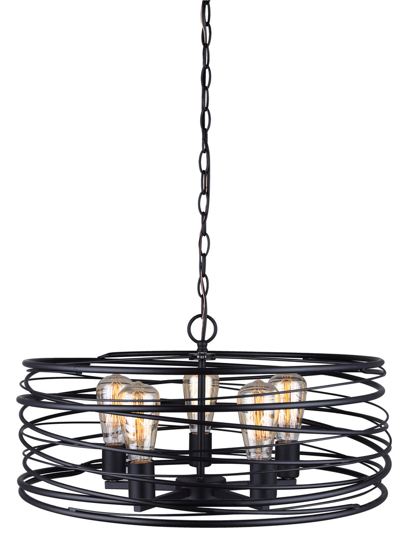 Canarm IPL411B05BK22 Five Light Pendant, Black