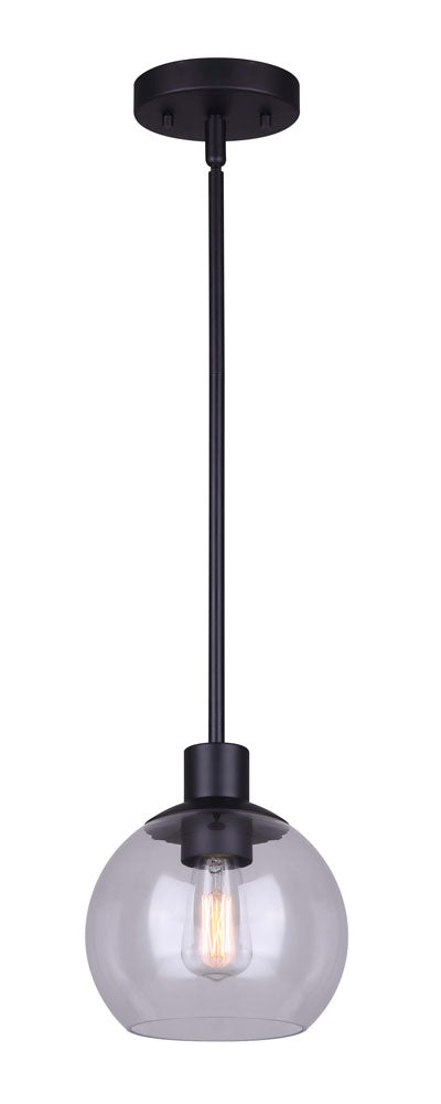 Canarm IPL560B01BK One Light Pendant, Black