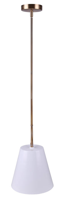 Canarm IPL642B01GDW One Light Pendant, Gold And White