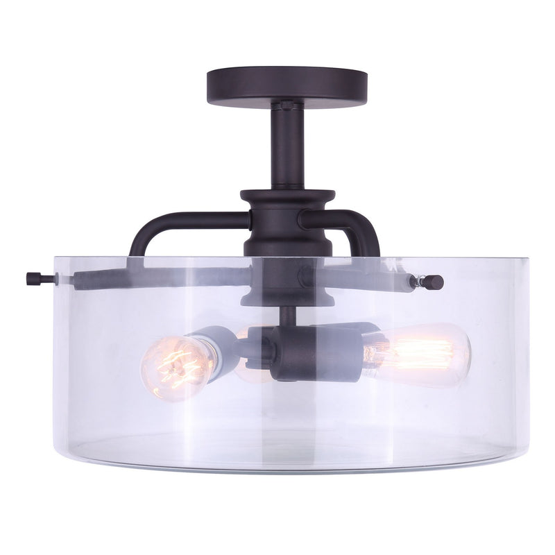 Canarm ISF679A03ORB Three Light Semi Flush Mount, Oil Rubbed Bronze