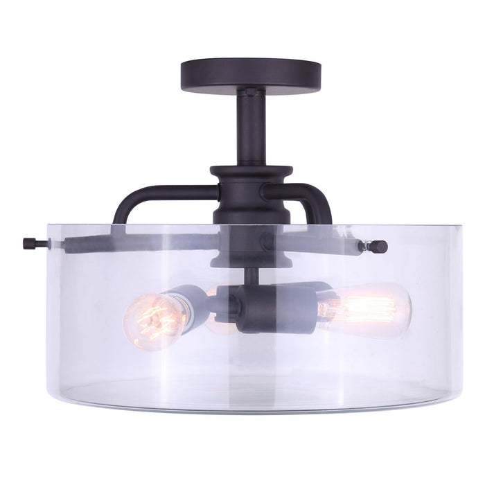 Canarm ISF679A03ORB Three Light Semi Flush Mount, Oil Rubbed Bronze