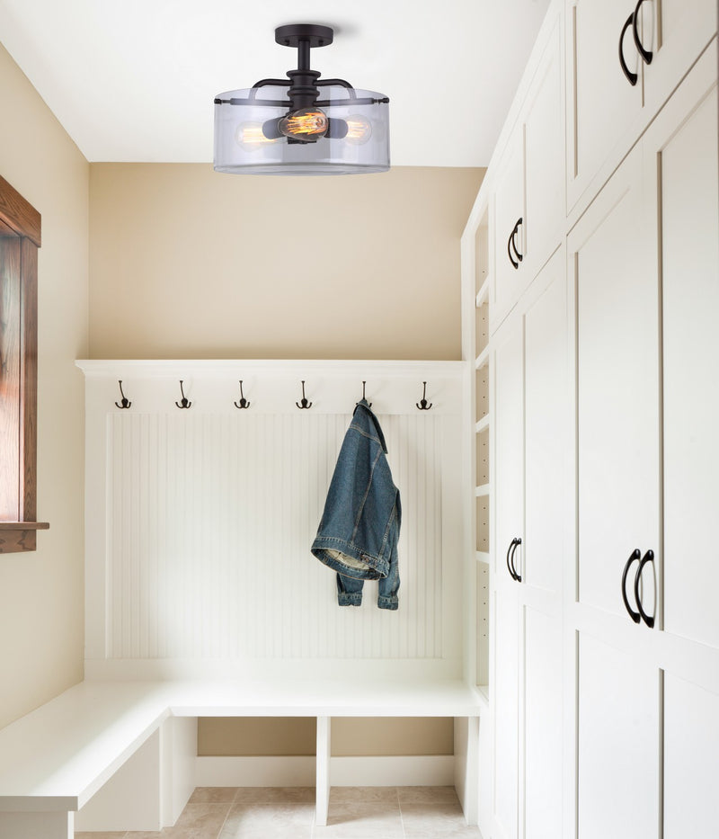 Canarm ISF679A03ORB Three Light Semi Flush Mount, Oil Rubbed Bronze