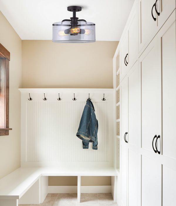 Canarm ISF679A03ORB Three Light Semi Flush Mount, Oil Rubbed Bronze