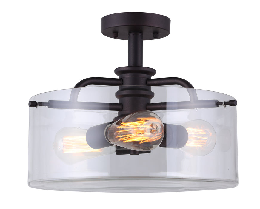 Canarm ISF679A03ORB Three Light Semi Flush Mount, Oil Rubbed Bronze