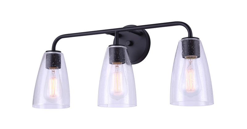 Canarm IVL1013A03BK Three Light Vanity, Black