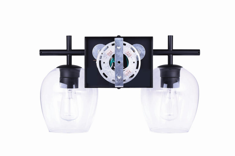 Canarm IVL1019A02BK Two Light Vanity, Black