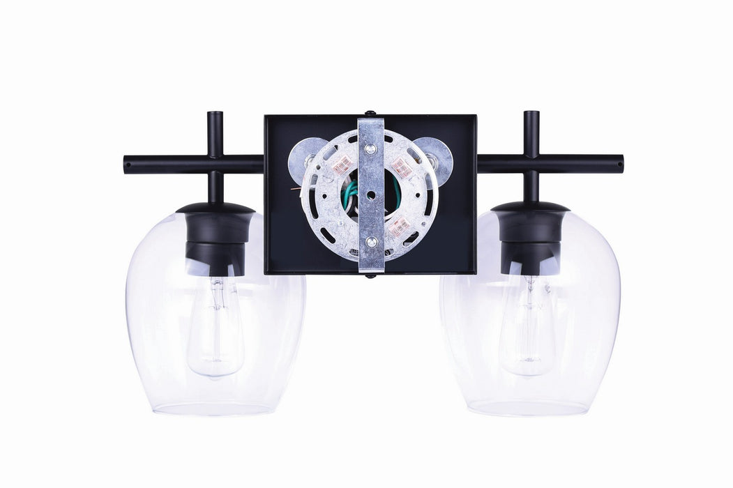 Canarm IVL1019A02BK Two Light Vanity, Black