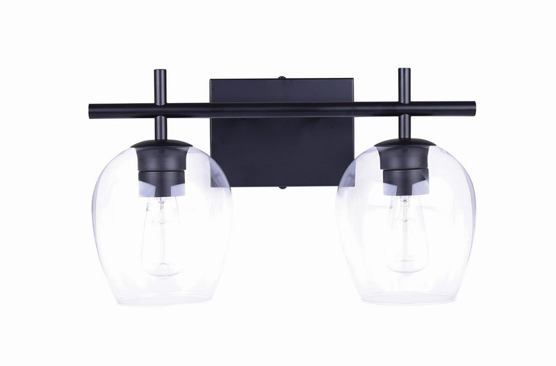 Canarm IVL1019A02BK Two Light Vanity, Black