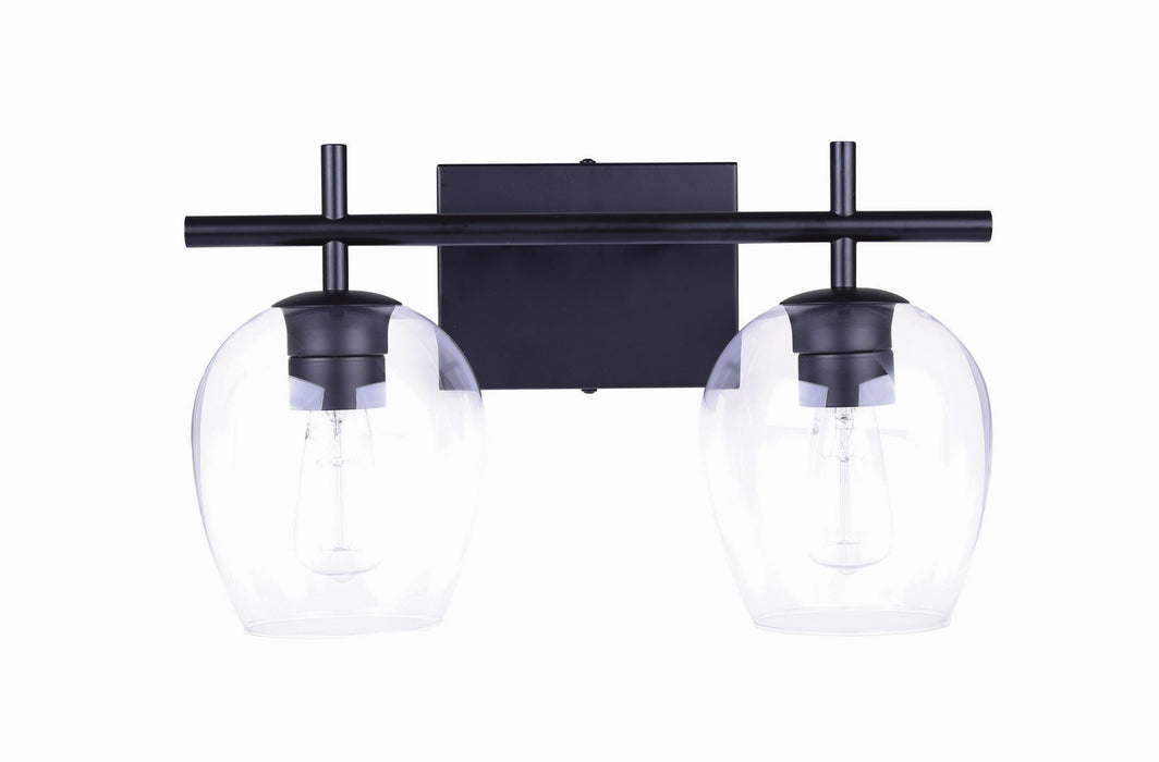 Canarm IVL1019A02BK Two Light Vanity, Black