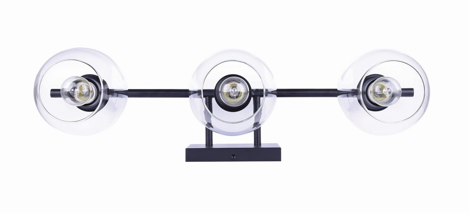 Canarm IVL1019A03BK Three Light Vanity, Black