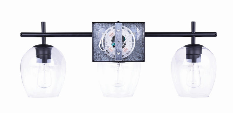Canarm IVL1019A03BK Three Light Vanity, Black