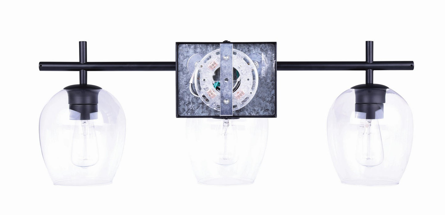 Canarm IVL1019A03BK Three Light Vanity, Black