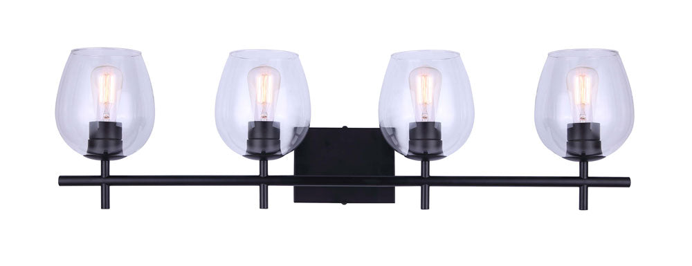Canarm IVL1019A04BK Four Light Vanity, Black
