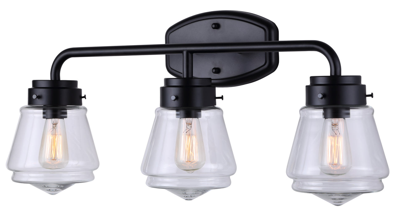 Canarm IVL682A03BK Three Light Vanity, Black