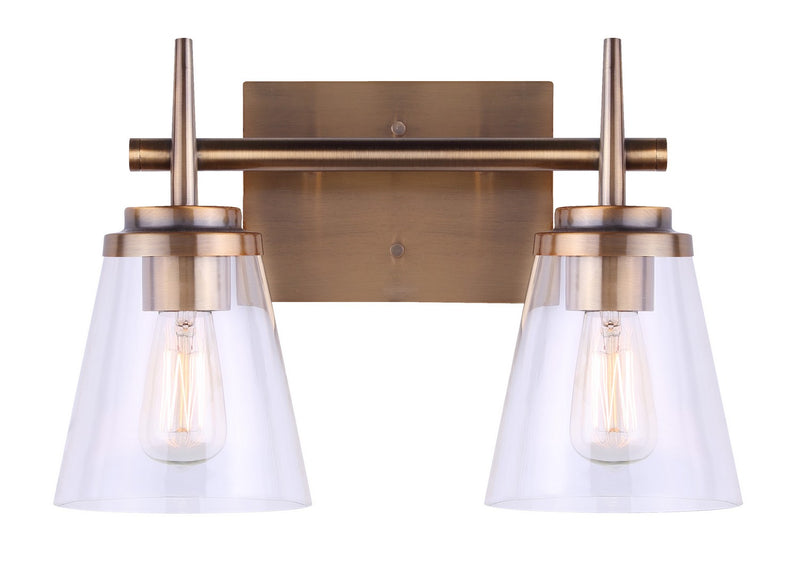 Canarm IVL703A02GD Two Light Vanity, Metal