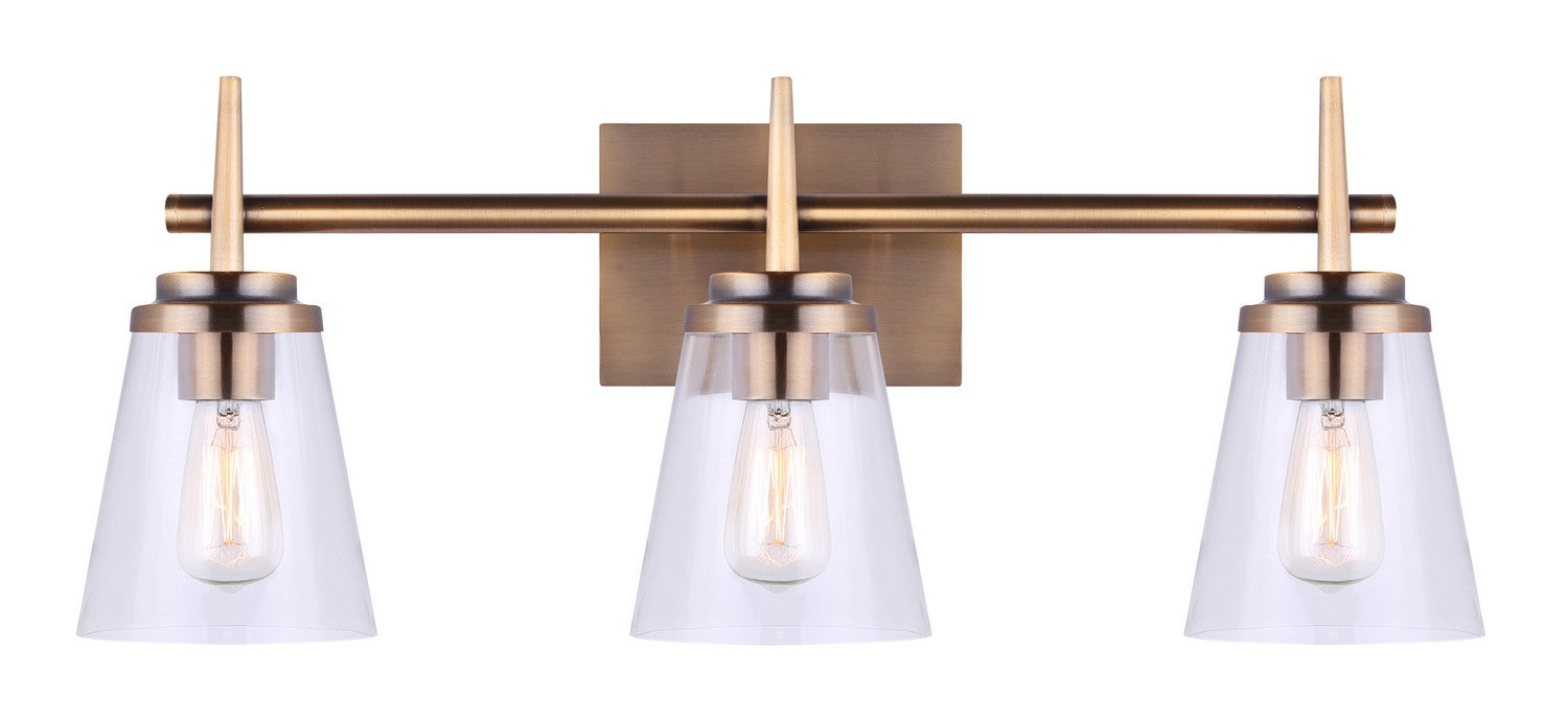 Canarm IVL703A03GD Three Light Vanity, Metal