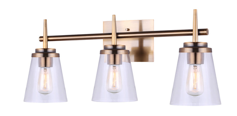 Canarm IVL703A03GD Three Light Vanity, Metal
