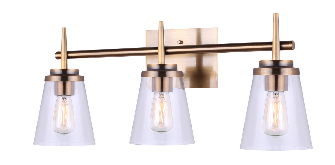 Canarm IVL703A03GD Three Light Vanity, Metal