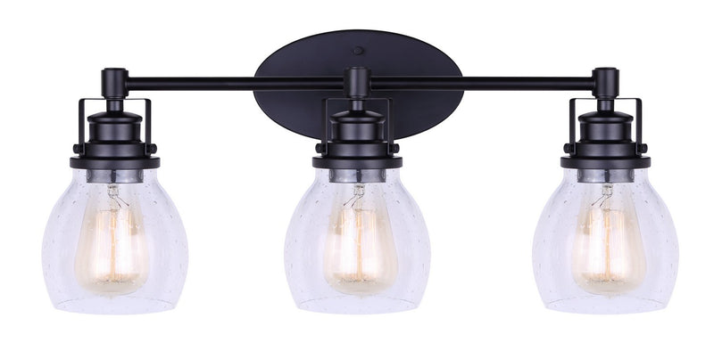 Canarm IVL705A03BK Three Light Vanity, Metal