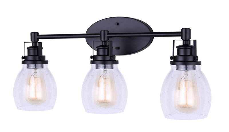 Canarm IVL705A03BK Three Light Vanity, Metal