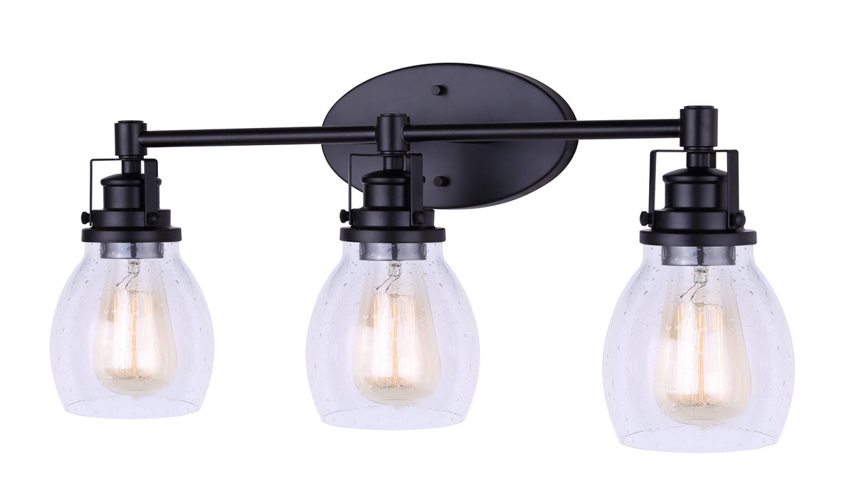 Canarm IVL705A03BK Three Light Vanity, Metal
