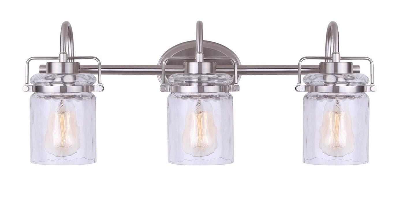Canarm IVL707A03BN Three Light Vanity, Brushed Nickel
