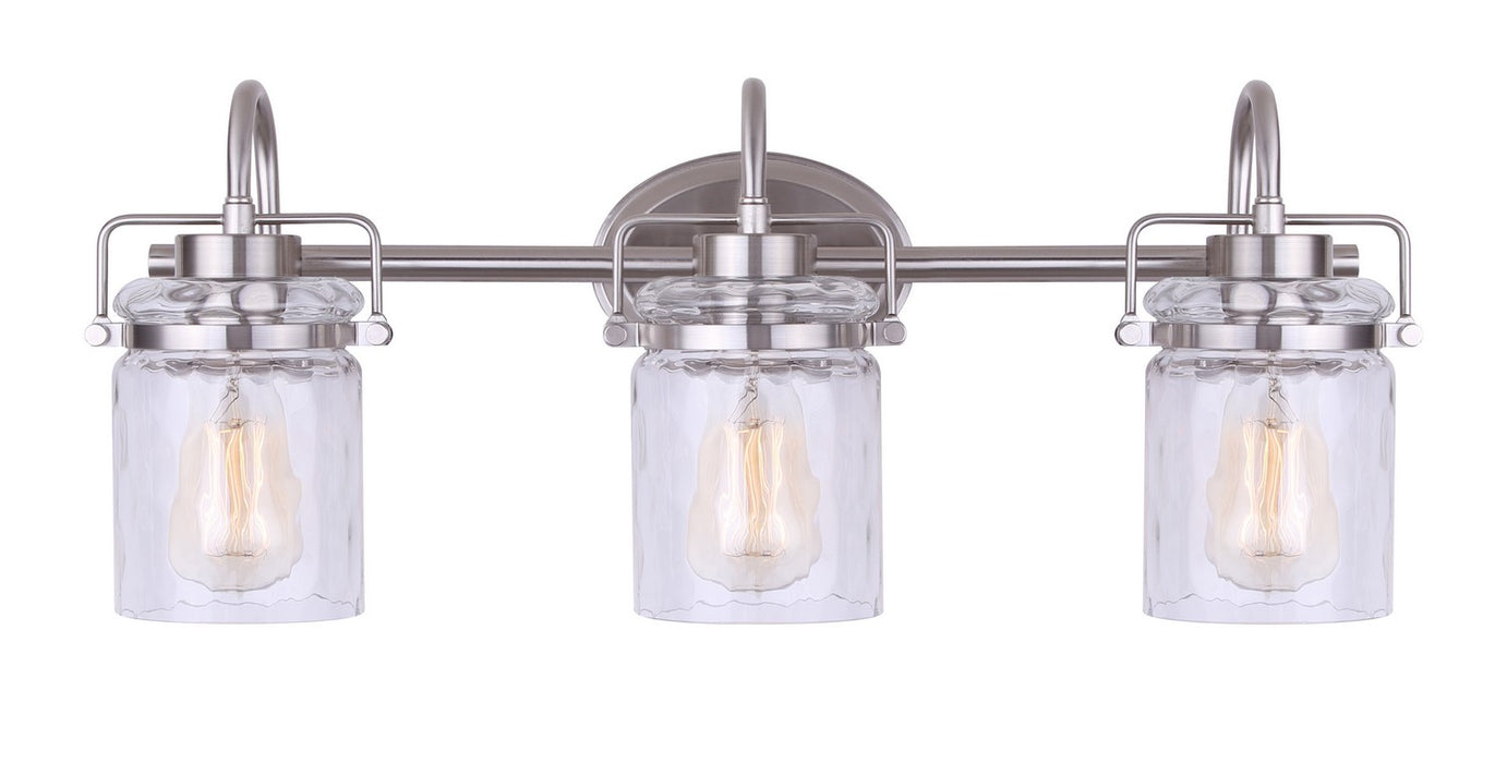 Canarm IVL707A03BN Three Light Vanity, Brushed Nickel