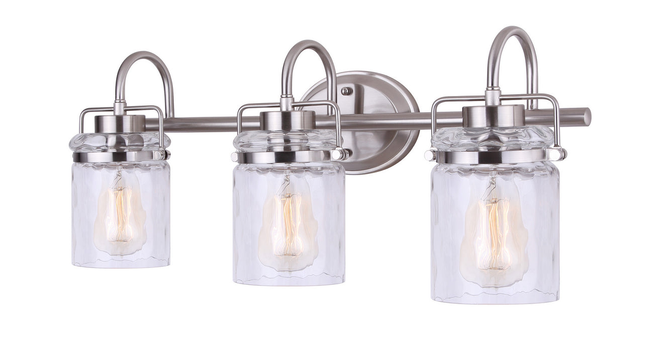Canarm IVL707A03BN Three Light Vanity, Brushed Nickel