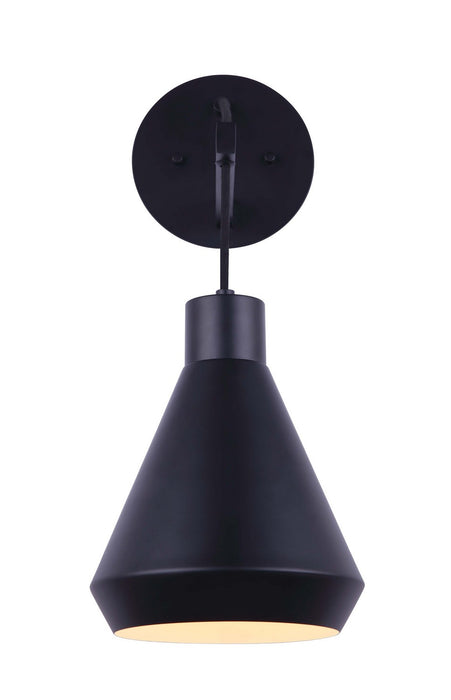 Canarm IWF1020A01BK One Light Wall Sconce, Black