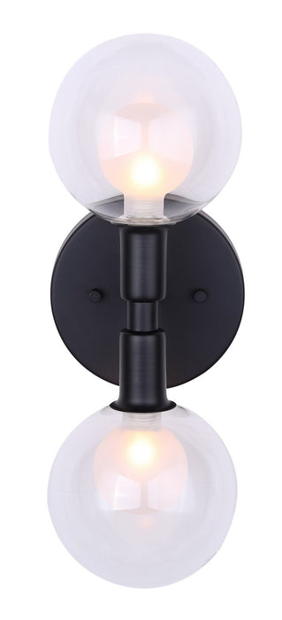 Canarm IWF346B02BK9 Two Light Wall Sconce, Black