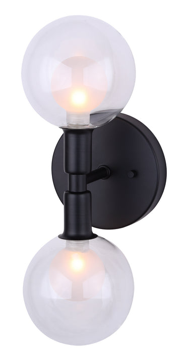 Canarm IWF346B02BK9 Two Light Wall Sconce, Black