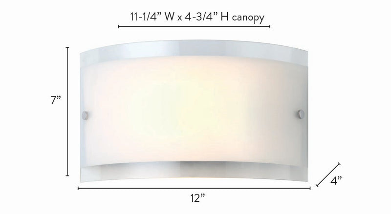 Canarm IWL228B01CH One Light Wall Sconce, Chrome